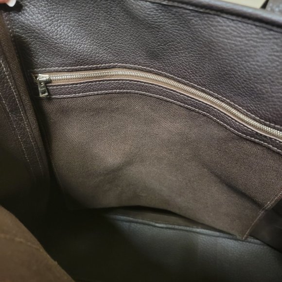 Hermes Petite Saint-Tule PM BROWN Tote Bag Canvas Leather K Engraved - Picture 6 of 16